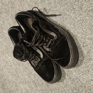 Vans old school black velvet